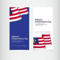 malaysia självständighetsdagen firande vektor mall design illustration