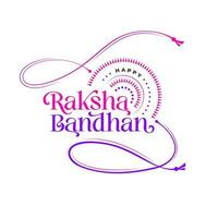glücklich Raksha Bandhan typografisch Design Vektor Illustration