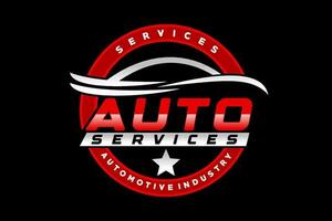 Auto Stil Auto Logo Design mit Konzept Sport Fahrzeug Symbol Silhouette vektor