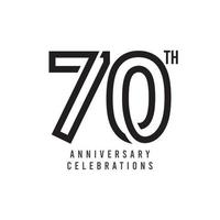 70. Jahrestagsfeier Vektorschablonen-Designillustration