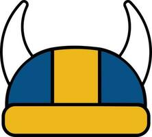 Schweden Flagge Wikinger Helm isoliert Vektor Illustration