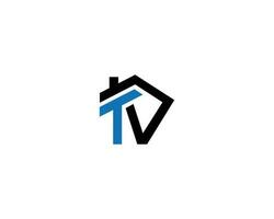 Brief Fernseher Initiale Monogramm Logo zum echt Nachlass gestalten Vektor Design