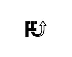 modern Brief fu mit Pfeil Symbol Logo und Symbol Design kreativ Vektor. vektor