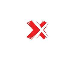 första brev x abstrakt logotyp minimalistisk design vektor mall.