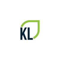 Brief kl Logo wächst, entwickelt, natürlich, organisch, einfach, finanziell Logo geeignet zum Ihre Unternehmen. vektor