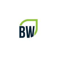 Brief bw Logo wächst, entwickelt, natürlich, organisch, einfach, finanziell Logo geeignet zum Ihre Unternehmen. vektor