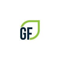 brev gf logotyp växer, utvecklar, naturlig, organisk, enkel, finansiell logotyp lämplig för din företag. vektor