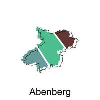 abenberg map.vektor Karte von das Deutschland Land. Grenzen von zum Ihre Infografik. Vektor Illustration. Design Vorlage