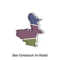 dålig griesbach jag är rottal map.vector Karta av de tysk Land vektor illustration design mall på vit bakgrund