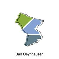 Karte von Schlecht oeynhausen. Vektor Design Vorlage auf Weiß Hintergrund