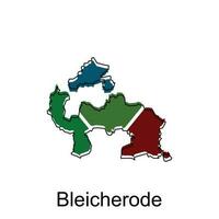 bleicherode map.vector Karta av de tysk Land vektor illustration design mall på vit bakgrund