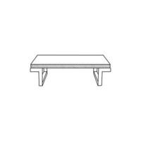 tabell ikon linje enkel möbel logotyp design inspiration vektor mall