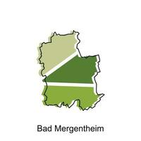 Schlecht Mergentheim map.vektor Karte von das Deutsche Land Vektor Illustration Design Vorlage auf Weiß Hintergrund