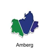 Amberg map.vektor Karte von das Deutschland Land. Grenzen von zum Ihre Infografik. Vektor Illustration. Design Vorlage