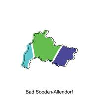 Schlecht beruhigen Allendorf map.vektor Karte von das Deutsche Land Vektor Illustration Design Vorlage auf Weiß Hintergrund