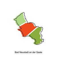 Vektor Karte von Schlecht Neustadt ein der Saale modern Umriss, hoch detailliert Vektor Illustration Vektor Design Vorlage, geeignet zum Ihre Unternehmen