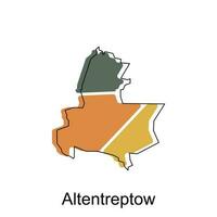 Karte von altentreptow Design Illustration, Vektor Symbol, Zeichen, Umriss, Welt Karte International Vektor Vorlage auf Weiß Hintergrund