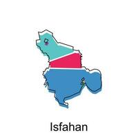 isfahan Stadt von ich rannte Karte Vektor Illustration, Vektor Design Vorlage