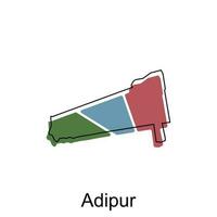 Vektor Karte von adipur modern Umriss, hoch detailliert Vektor Illustration Vektor Design Vorlage auf Weiß Hintergrund