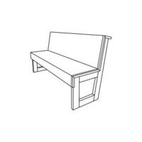 sittplats linje minimalistisk enkel ikon möbel logotyp vektor illustration design mall