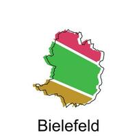 Vektor Karte von Bielefeld modern Umriss, hoch detailliert Vektor Illustration Vektor Design Vorlage, geeignet zum Ihre Unternehmen