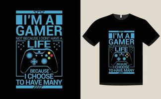 vektor video gaming t-shirt design