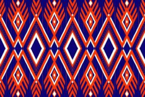 indigo Marin blå geometrisk traditionell etnisk mönster ikat sömlös mönster gräns abstrakt design för tyg skriva ut trasa klänning matta gardiner och sarong aztec afrikansk indisk indonesien vektor