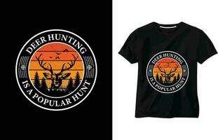 rådjur jakt är en populär jaga t-shirt, typografi t-shirt, Anka jakt, rådjur silhuett vektor