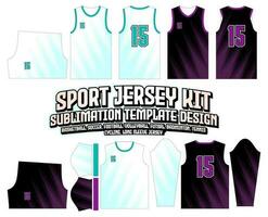 Sanft Grün und violett Streifen Gradient Jersey Design Sportbekleidung Hintergrund vektor