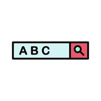 sök abc-ikonen vektor
