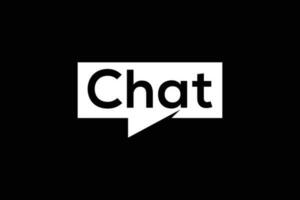 chatten Logo Design Vektor Vorlage