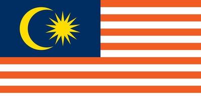 malaysia officiellt flagga vektor