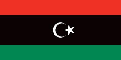 Libyen officiellt flagga vektor