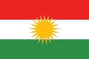 kurdistan officiellt flagga vektor