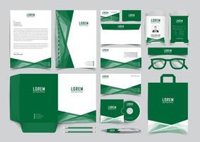 Unternehmensidentität festgelegt. Briefpapier-Vorlagen-Design-Kit. Branding-Vorlage editierbares Markenidentitätspaket mit abstraktem Halbtoneffekt-Hintergrund für Geschäftsunternehmen und Finanzvektor vektor