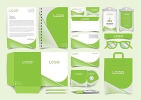 Unternehmensidentität festgelegt. Briefpapier-Vorlagen-Design-Kit. Branding-Vorlage editierbares Markenidentitätspaket mit abstraktem Halbtoneffekt-Hintergrund für Geschäftsunternehmen und Finanzvektor vektor