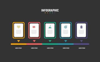 Timeline-Infografik-Vektor-Design, Vorlage vektor