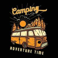 camping t-shirt design, camping retro årgång vektor t-shirt design, t-shirt design för läger älskare