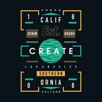 kalifornien på strand tema grafik design, surfing typografi, t skjorta vektorer, sommar äventyr vektor