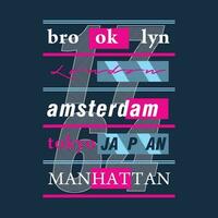 Brooklyn Grafik, Typografie Vektor, Strand Thema Illustration, gut zum drucken t Hemd und andere verwenden vektor