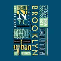 Brooklyn Beschriftung, abstrakt Grafik, Typografie Vektor, t Hemd drucken, beiläufig Stil, und andere verwenden vektor