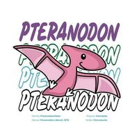 Pteranodon süß Kinder Hemd Design vektor