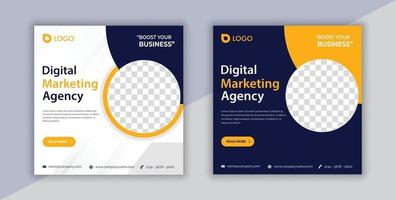 Digitales Marketing Social Media Post, Business Marketing Flyer Design vektor