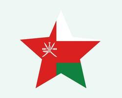 Oman Star Flagge vektor