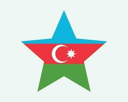 azerbaijan stjärna flagga vektor