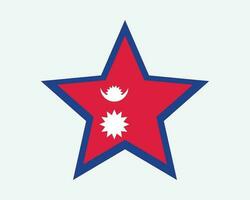 nepal stjärna flagga vektor