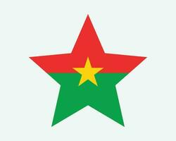 Burkina faso stjärna flagga vektor