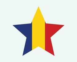 rumänien stjärna flagga vektor