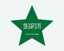 Saudi Arabien Star Flagge vektor