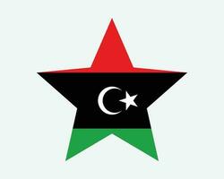 libyen stjärna flagga vektor